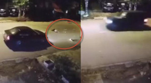 Clip: Kinh hãi ô tô lao nhanh, húc văng 3 mẹ con đang sang đường