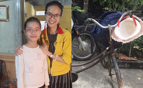Video: Bé gái bị lạc, đi xe đạp từ Hải Dương lên Hà Nội
