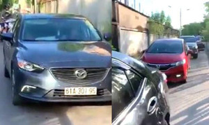 Clip: Lái ô tô ngược chiều, nữ tài xế còn ngang ngược không chịu nhường đường