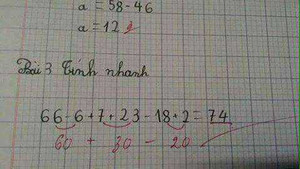 Bài toán tính nhanh gây tranh cãi: Cô sai hay trò sai?