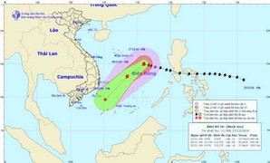 Bão số 10 Nock-ten giật cấp 14 áp sát quần đảo Hoàng Sa