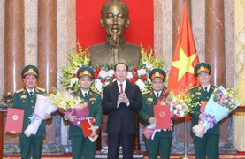 Thăng quân hàm Thượng tướng cho 4 lãnh đạo quân đội