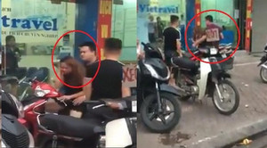 Cộng đồng mạng truy tìm kẻ súc sinh đánh vợ chảy máu đầu trên phố Hà Nội