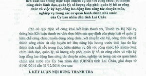 Bộ Nội vụ đề nghị Lai Châu thu hồi 28 quyết định tuyển dụng sai