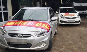 Hơn 40 ô tô diễu hành phản đối trạm BOT ở Thái Nguyên