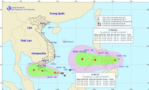 Áp thấp nhiệt đới gần Biển Đông khả năng mạnh lên thành bão