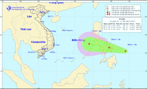 Lại xuất hiện vùng áp thấp gần Biển Đông