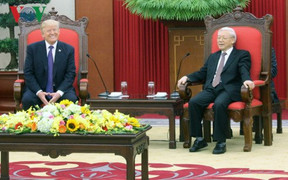 Tổng Bí thư Nguyễn Phú Trọng tiếp Tổng thống Mỹ Donald Trump