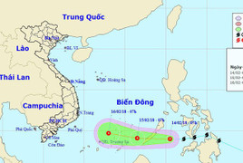 Chưa vào Biển Đông, bão Sanba đã suy yếu thành áp thấp nhiệt đới