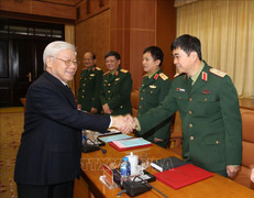 Ảnh: Tổng Bí thư, Chủ tịch nước chủ trì hội nghị Quân ủy Trung ương