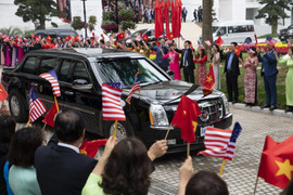 Tổng thống Trump về khách sạn Marriott chuẩn bị gặp gỡ Chủ tịch Kim Jong-un