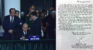 Xúc động những lời tiễn biệt trong sổ tang Đại tướng Lê Đức Anh