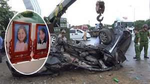 Xe container tông chết 5 người: Đau xót hình ảnh mẹ ôm chặt con gái 9 tuổi trong ô tô bị vỡ nát