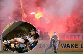 Công an Hà Nội điều tra vụ bắn pháo sáng vào nữ cổ động viên trên sân Hàng Đẫy