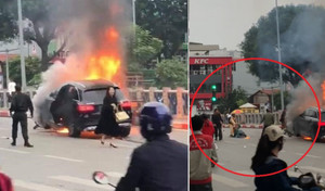 Xe Mercedes tông liên hoàn, 1 người chết: Trung tá CSGT lao vào đám cháy cứu tài xế Grab