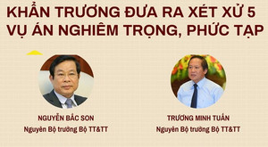 Infographic: 5 vụ án được Tổng Bí thư, Chủ tịch nước chỉ đạo sớm đưa ra xét xử