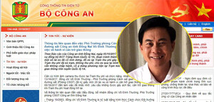 Bổ nhiệm Thượng tá Võ Đình Thường: Bộ Công an thông tin chính thức