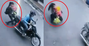 Truy tìm tên cướp kéo ngã người mẹ bế con nhỏ ở TP.HCM