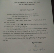 Sự thật lá đơn phụ huynh gửi Bộ trưởng GD&ĐT xin cho con ở lại lớp