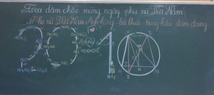 Thiết kế background mừng 20/10 phong cách Toán học, teen Thanh Hoá khiến dân mạng thích thú