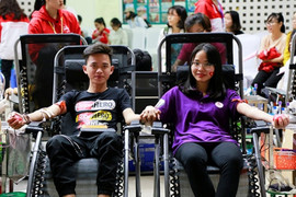 1.180 đơn vị máu được hiến tặng ngày đầu ngày hội hiến máu ‘Trái tim tình nguyện’