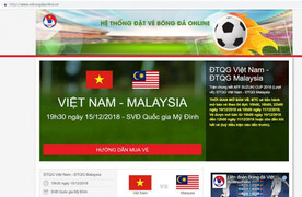 Sự thật về website 'vebongonline.com.vn' bán vé bóng đá online giả mạo
