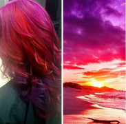 Nữ sinh thích thú với trào lưu ‘tóc hoàng hôn’