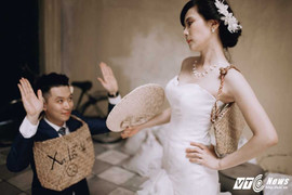 Ảnh cưới hài hước 'không đụng hàng' của cặp đôi yêu nhau 12 năm