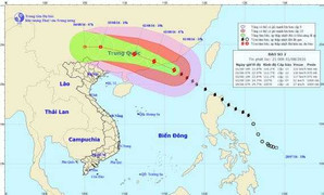 Bão số 2 tăng cấp liên tục, giật cấp 16 trên Biển Đông