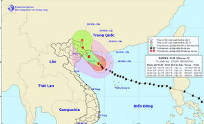 Cập nhật siêu bão số 7 Sarika: Tiến sát Quảng Ninh - Hải Phòng, gió giật cấp 13