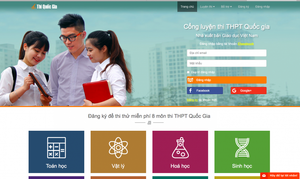 Cổng luyện thi Quốc gia cập nhật đề trắc nghiệm 8 môn