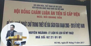 Bị chê 'thừa giấy vẽ voi', tác giả luận án tiến sĩ nghệ thuật chữ trên bìa sách phản bác