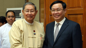 Phó Thủ tướng Vương Đình Huệ tiếp Bộ trưởng Kế hoạch và Tài chính Myanmar