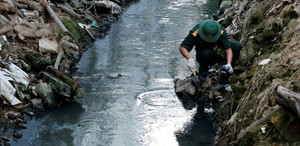 12/13 mẫu bùn sông Tô Lịch cách cống xả Công ty Rạng Đông 1km có thuỷ ngân vượt 6,1 lần ngưỡng cho phép