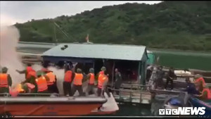 Clip: Hiện trường dân ném bom xăng vào đoàn cưỡng chế khiến nhiều người bị thương ở Quảng Ninh