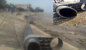 Ngư dân phát hiện 'vòi khủng' nghi là đường ống xả thải ra biển