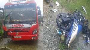 Xe máy chở 3 tông xe khách, cả 3 người chết tại chỗ