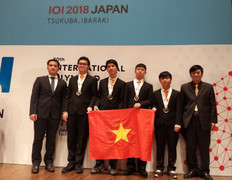 4 thí sinh Việt Nam đoạt huy chương Olympic Tin học quốc tế năm 2018