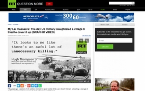 Truyền thông Nga đồng loạt đưa tin về thảm sát Mỹ Lai