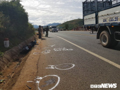 Xe máy đối đầu xe tải, nam thanh niên chết thảm