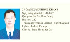 Bắt tạm giam nguyên Bí thư thị xã Bến Cát, Bình Dương