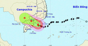 Bão số 9 cách Vũng Tàu 60km
