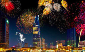 TP HCM bắn pháo hoa mừng ngày thống nhất đất nước 