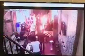 Nam thanh niên ném bom xăng đốt tiệm cầm đồ rồi bỏ trốn