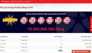 Kết quả Vietlott 16/3: Lại một giải Jackpot 20 tỷ 'vô chủ'
