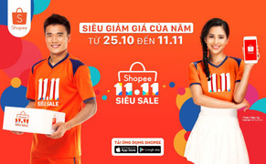 Nhiều ưu đãi giảm giá đến 50% sản phẩm của các thương hiệu lớn trên Shopee từ 25/10 – 11/11