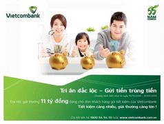 Vietcombank triển khai Chương trình khuyến mại 'Tri ân đắc lộc – Gửi tiền trúng tiền' dành cho khách hàng cá nhân