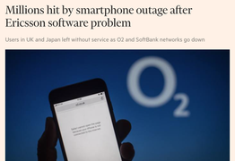 Ericsson xin lỗi về sự cố 'sập' nhiều mạng di động trên toàn cầu