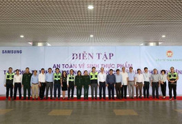 Công ty TNHH Samsung Electronics Việt Nam diễn tập phương án xử lý ngộ độc thực phẩm