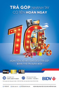 BIDV triển khai mua trả góp lãi suất 0% qua thẻ tín dụng quốc tế